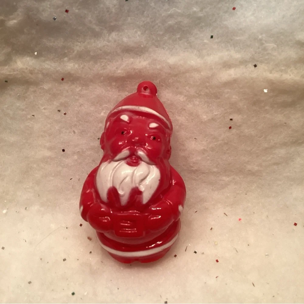 Vintage Christmas 1940s Irwin Plastic Santa Claus Ornament 3